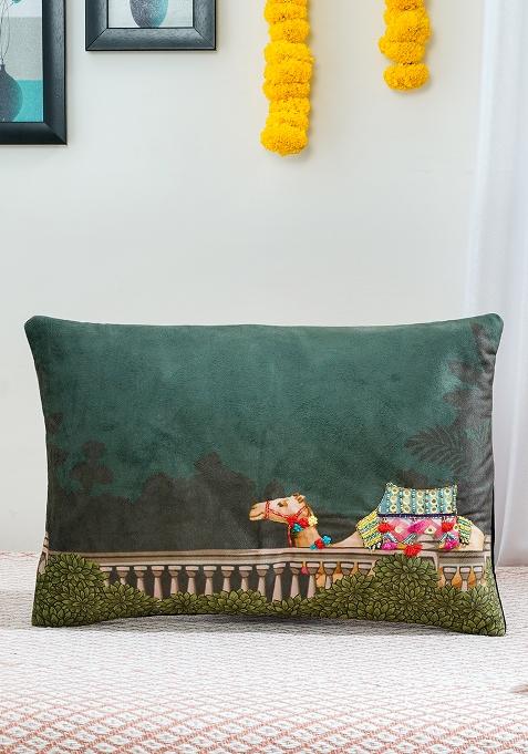 Teal Royal Opulence Velvet Cushion Cover