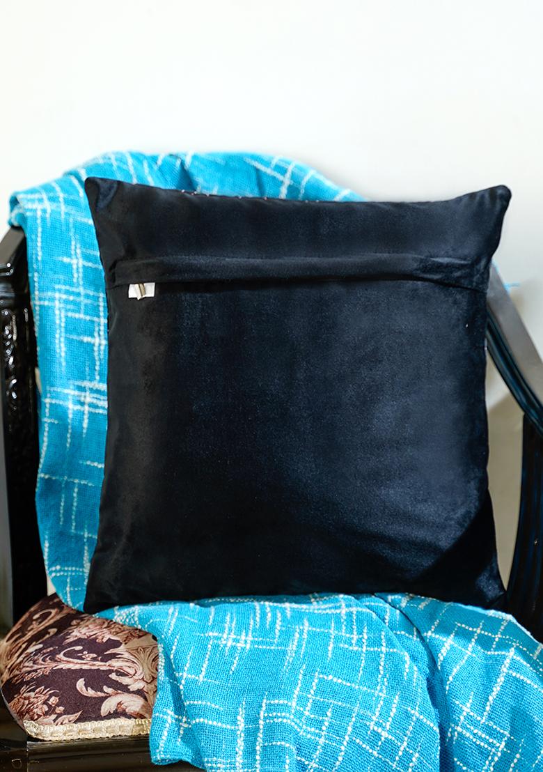 Black Memory Maze Cushion Cover