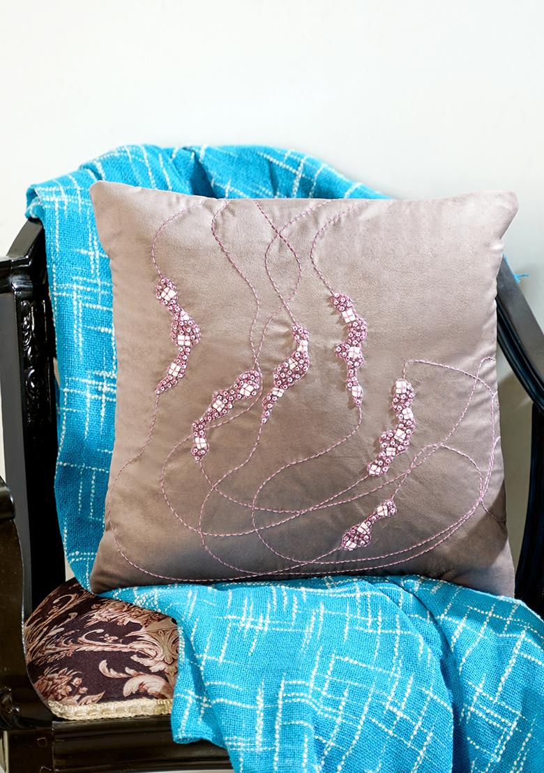 Beige Memory Maze Cushion Cover