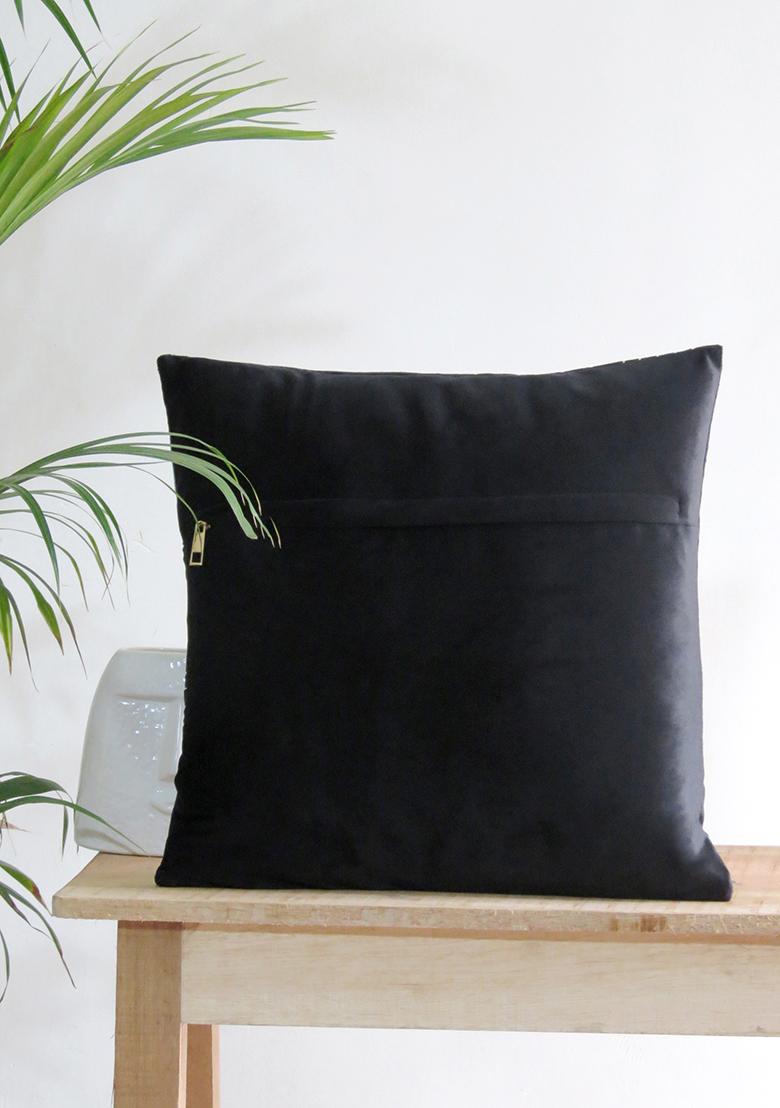 Black Dark Fantasy Velvet Cushion Cover