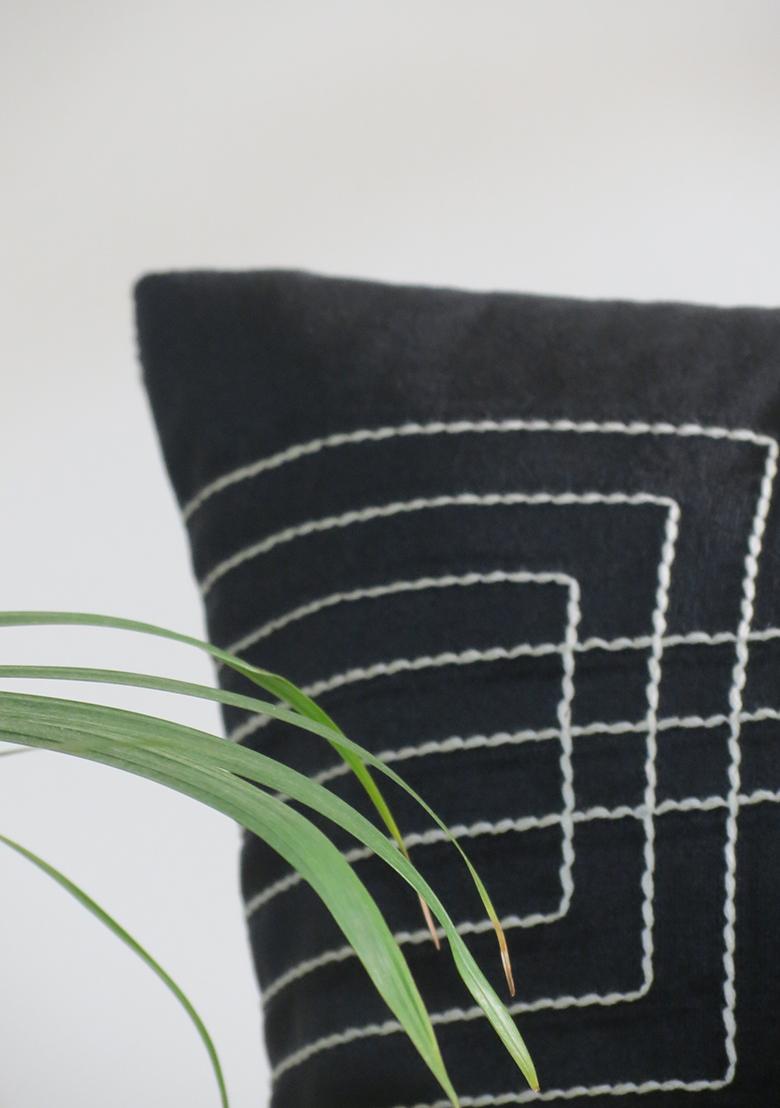 Black Dark Fantasy Velvet Cushion Cover