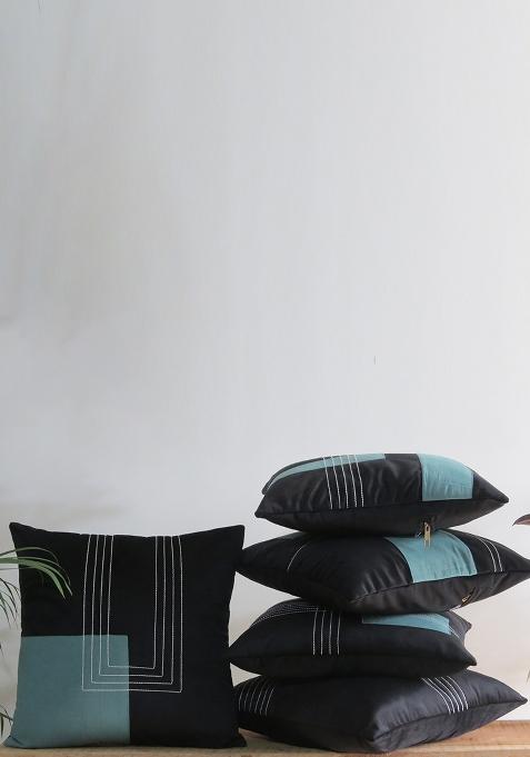 Black Dark Fantasy Velvet Cushion Covers (Set Of 5)