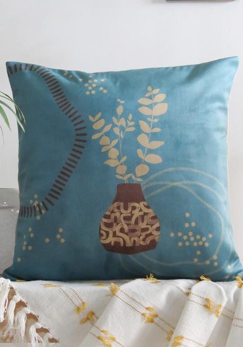 Blue Abstract Nature Inspired Cushion Covers
