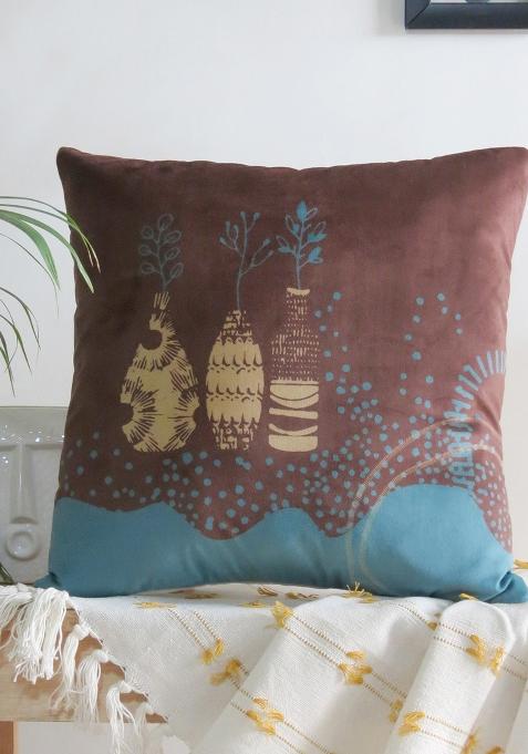 Brown Abstract Nature Inspired Cushion Covers