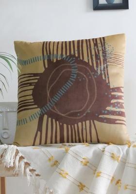 Beige Abstract Nature Inspired Cushion Covers