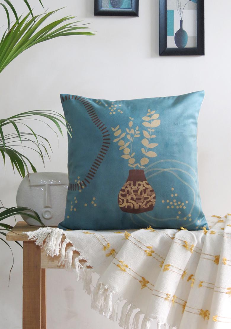 Brown Abstract Nature Inspired Cushion Covers (Set Of 5)