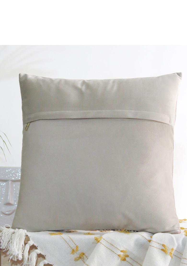 Off White Line Art Floral Cushion Cover