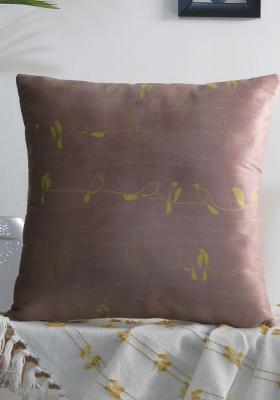Pink Line Art Bird Printed Cushion Cover