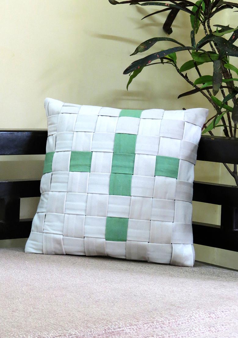 Sea Green Contemporary Elegance Velvet Cushion Cover (Set Of 3)