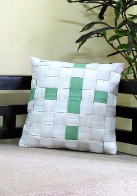 Sea Green Luxurious Combines Velvet Cotton Cushion Cover