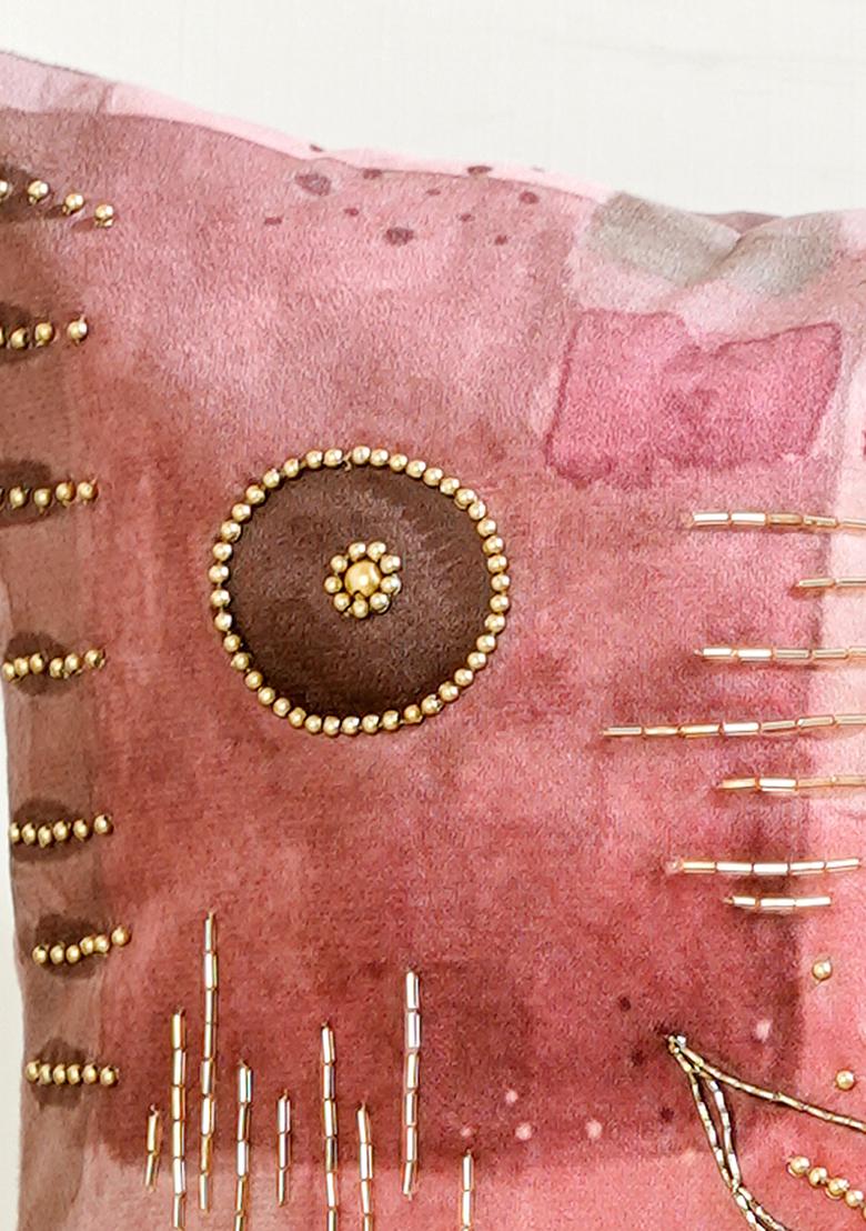 Pink Abstract Pattern Cushion Cover