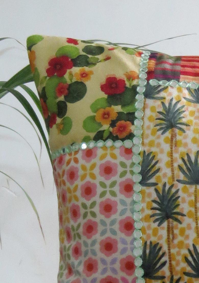 Multi Mirror Work Cushion Cover (Set Of 2)