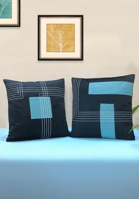 Black Abstract Velvet Cushion Covers