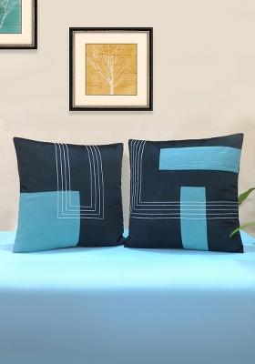 Black Abstract Velvet Cushion Covers