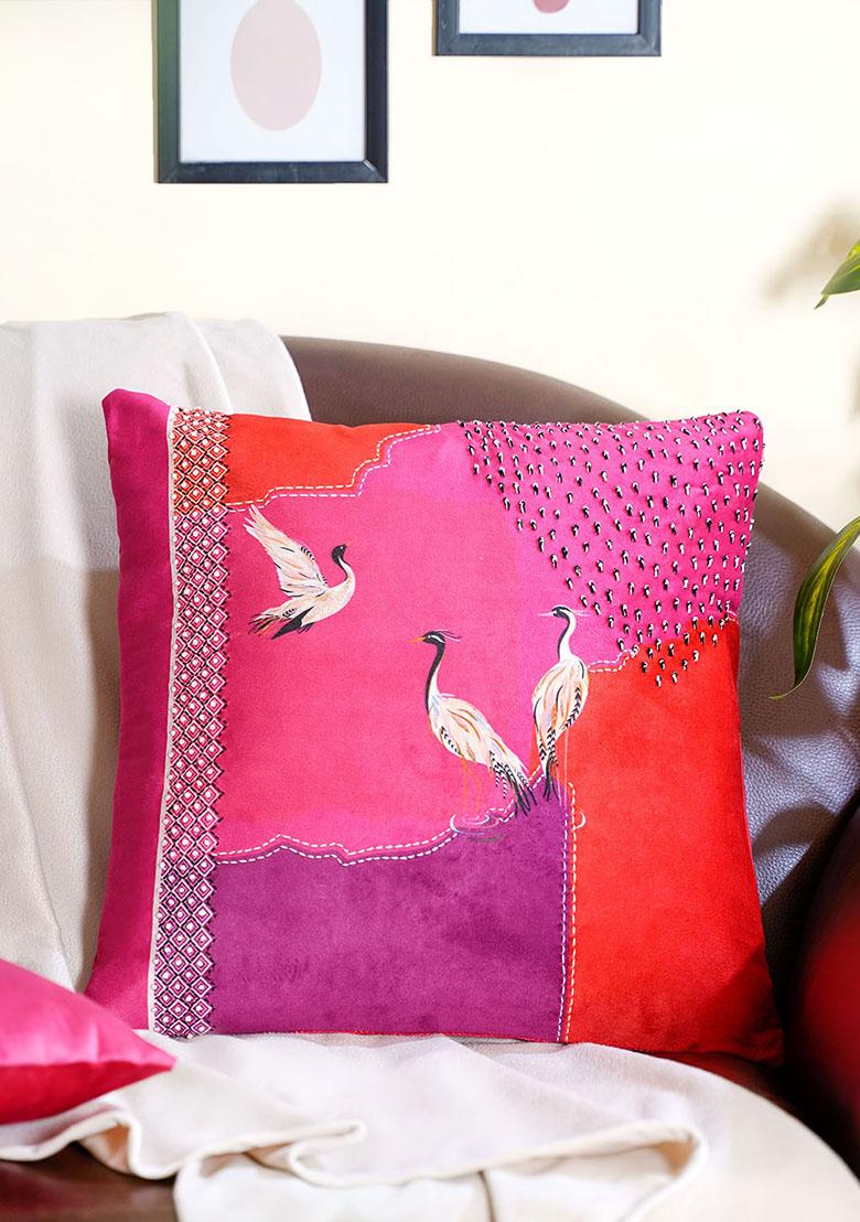 Pink Pure Joy Graceful Flamingos Cushion Cover