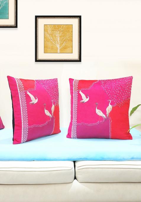 Pink Pure Joy Graceful Flamingos Cushion Cover
