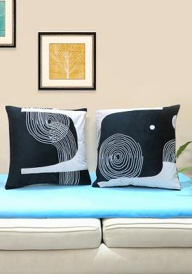 Black Mesmerizing Mystery Abstract Cushion Covers