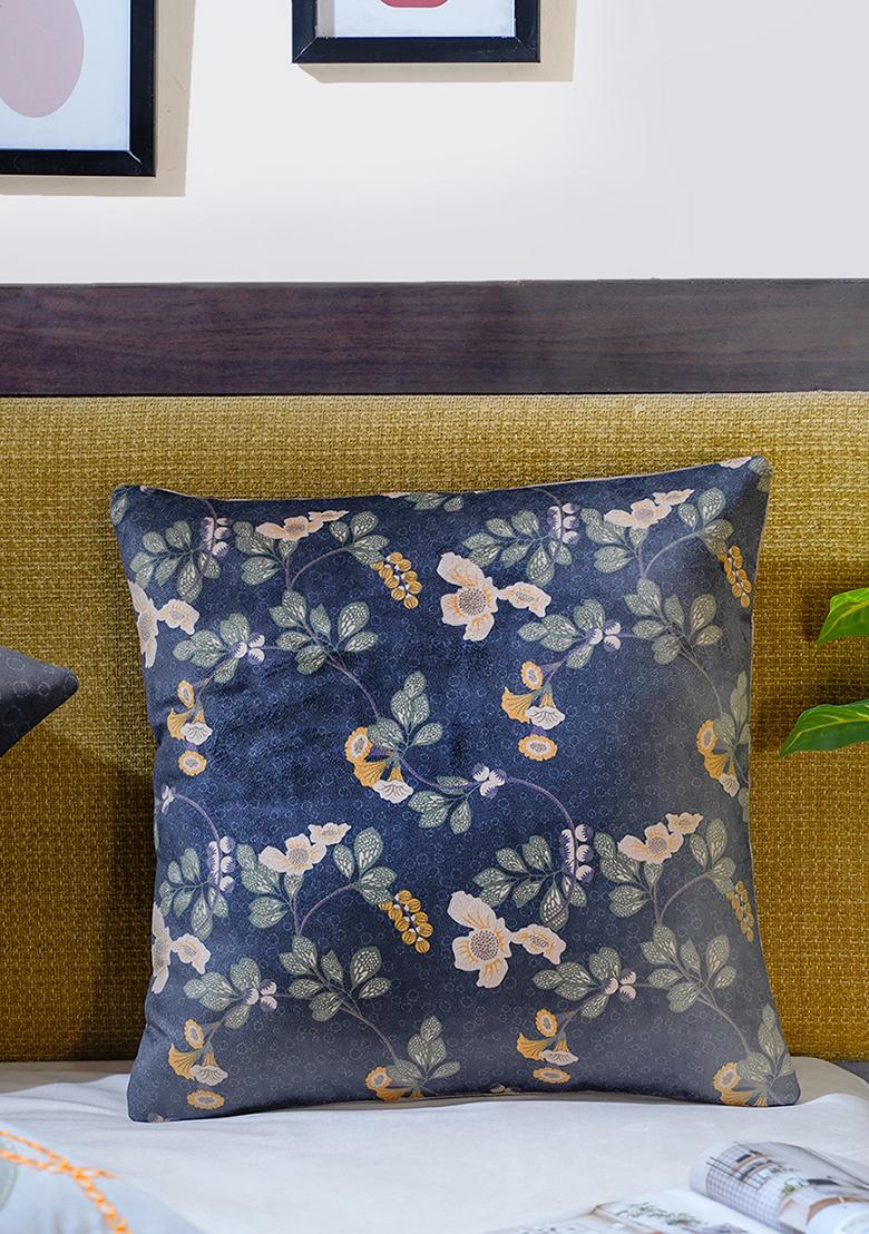 Sea Green Enchanted Wilderness Cushion Cover (Set Of 2)