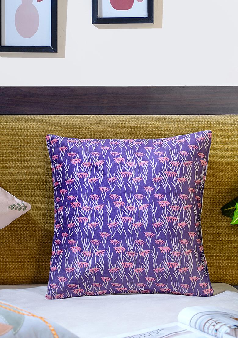 Purple Moonlit Garden Cushion Cover (Set Of 2)
