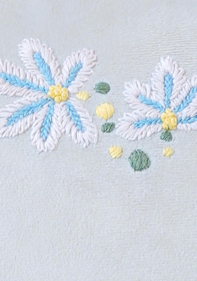 Off White Whispers Of Spring Cushion Cover (Set Of 2)