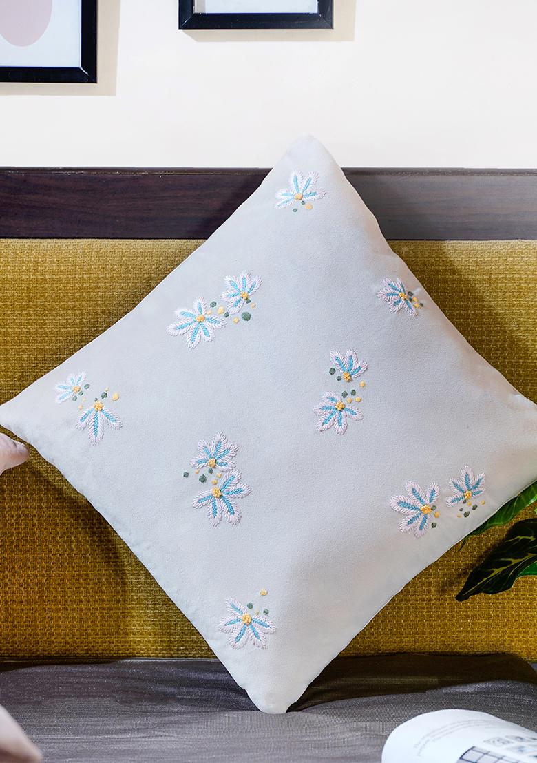 Off White Velvet Cushion Cover