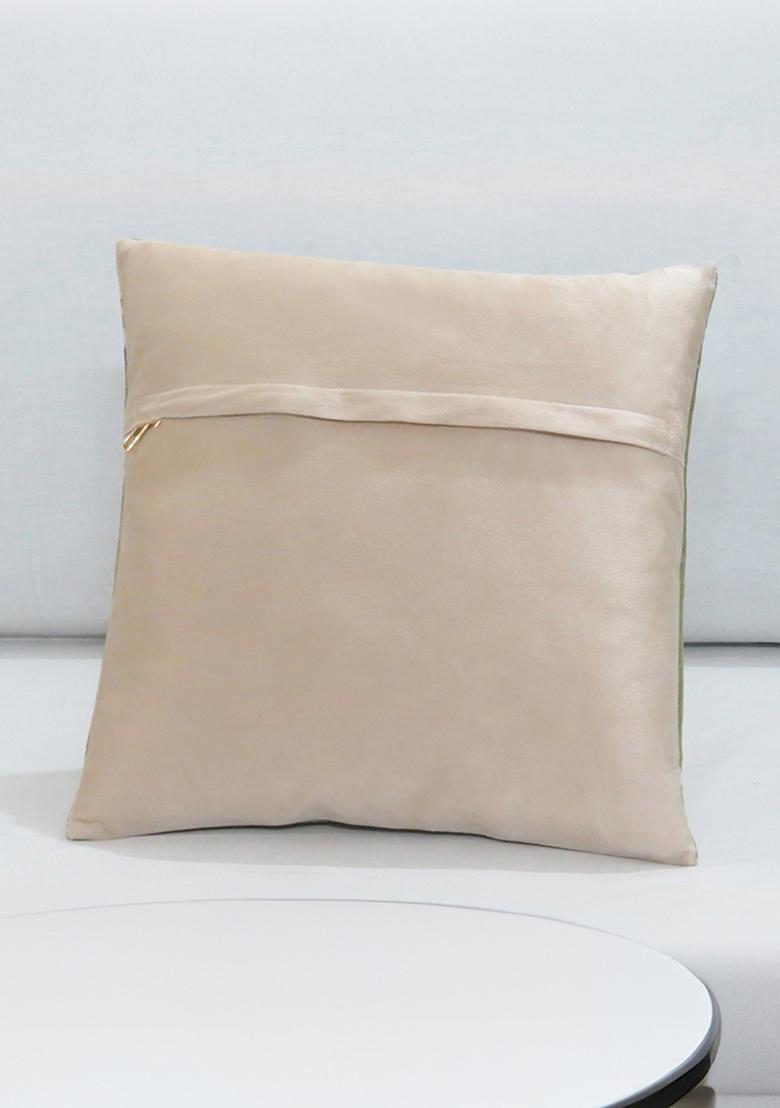 Mint Green Sleigh Bell Tree Velvet Cushion Cover