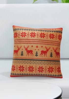 Red Reindeer Games Velvet Christmas Cushion Cover
