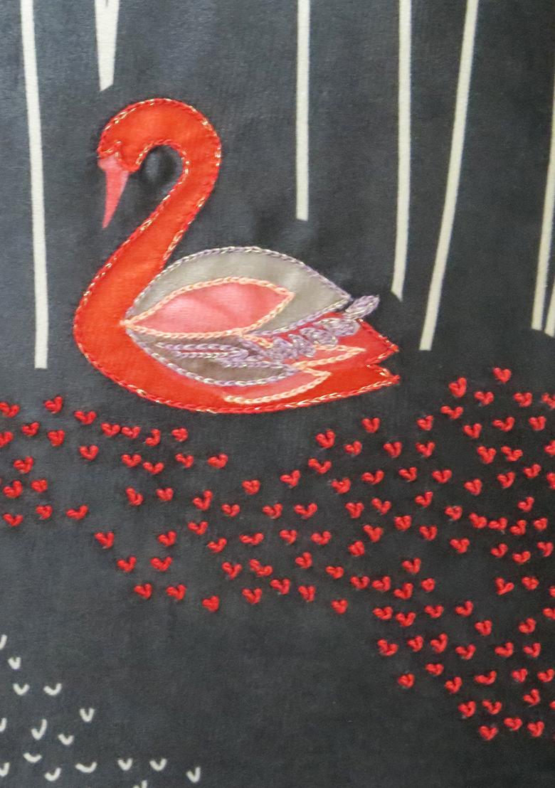 Black Rivers Lullaby Velvet Cushion Cover