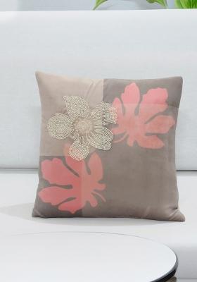 Grey Morning Velvet Cushion Cover