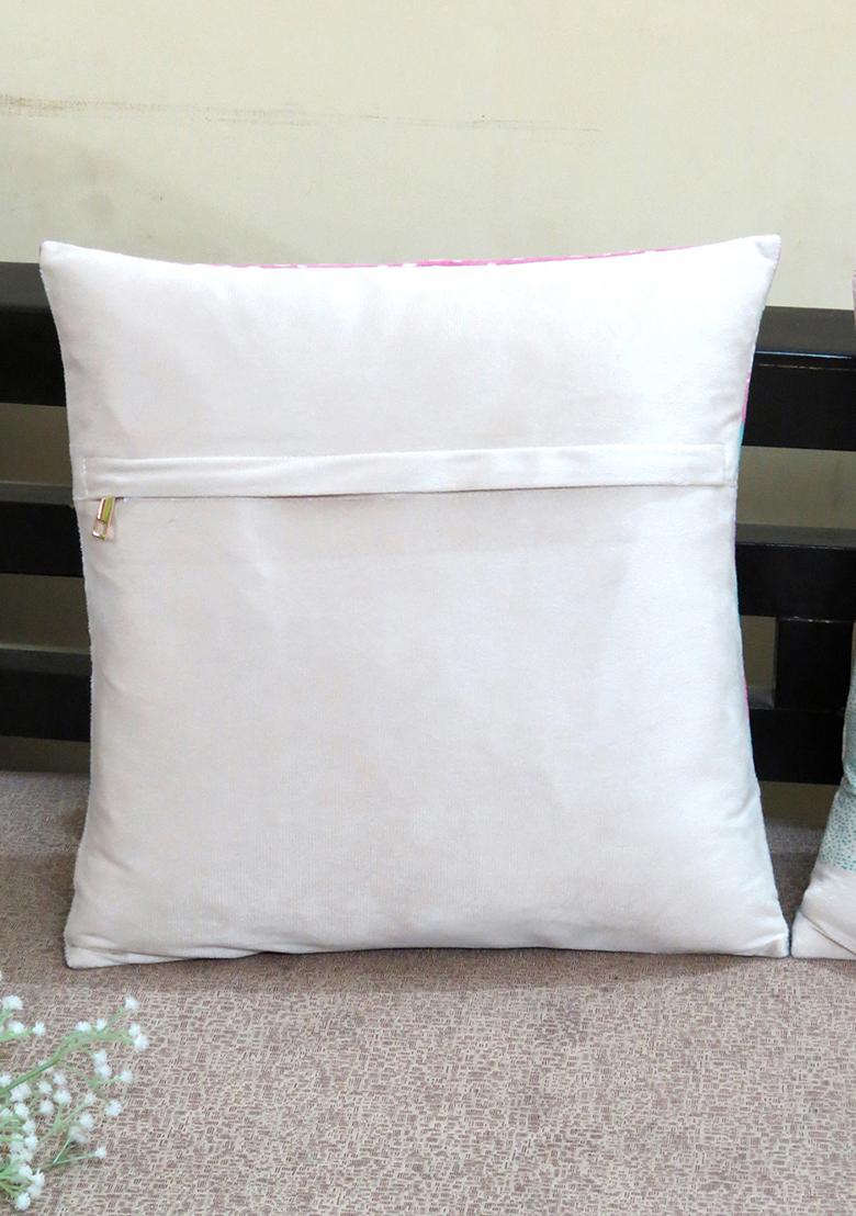 Multi Turtle Stripe Velvet Cushion Cover