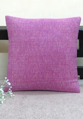 Purple Regal Weave Mauve Texture Cotton Cushion Cover
