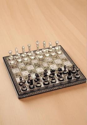 Brass Chess Board Game Set