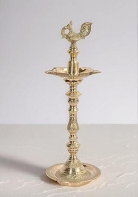 Brass Diya Peacock Kuthu Vilakku Inauguration Lamp