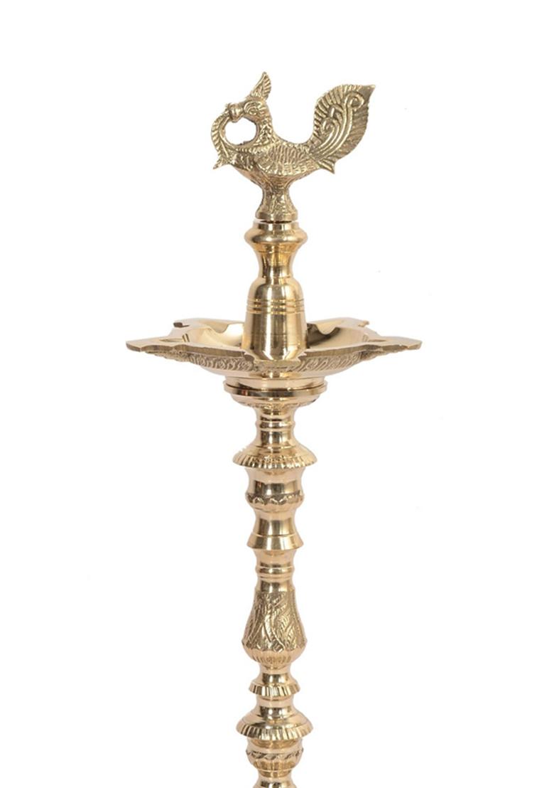 Brass Diya Peacock Kuthu Vilakku Inauguration Lamp