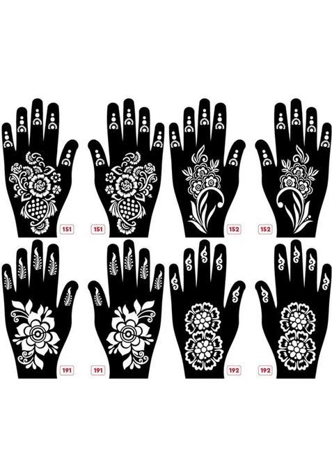 Henna Tattoo Stencil Women Girls Hand Finger Paint Temporary