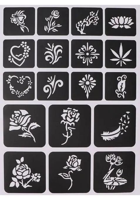 Heena Mehndi Sticker For Hands & Feet Reusable Henna Design Stencils For Women