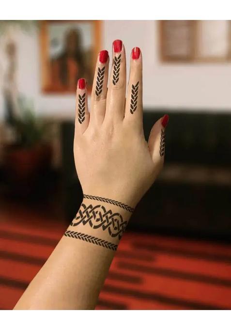 Premium Collection Diy Kit Of Henna Tattoo Stencil Set For Women, Girls,Hand