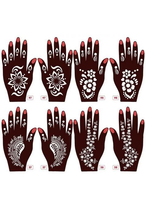 Henna Tattoo Stencil Women Girls Hand Finger Paint Temporary Tattoo