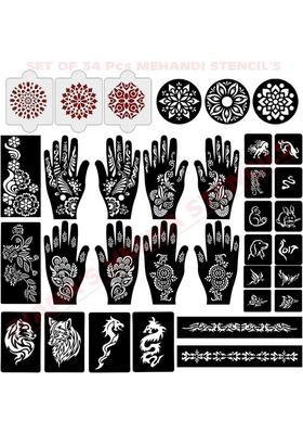 Henna Tattoo Stencil Women Girls Hand Finger Paint Temporary Tattoo