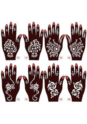 Henna Tattoo Stencil Women Girls Hand Finger Paint Temporary Tattoo