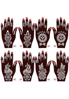 Henna Tattoo Stencil Women Girls Hand Finger Paint Temporary Tattoo