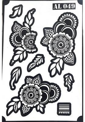 Henna Tattoo Stencil Women Girls Hand Finger Paint Temporary