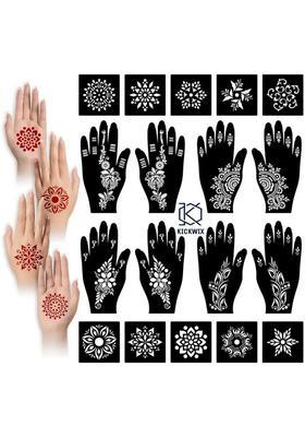 Tattoo Stencil Women Girls Hand Finger Paint Temporary