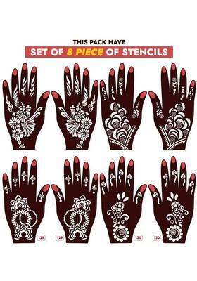 Henna Tattoo Stencil Women Girls Hand Finger Paint Temporary Tattoo