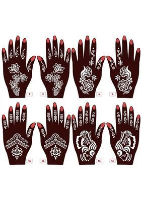 Henna Tattoo Stencil Women Girls Hand Finger Paint Temporary Tattoo