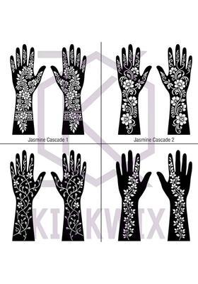 Henna Tattoo Stencil Women Girls Hand Finger Paint Temporary