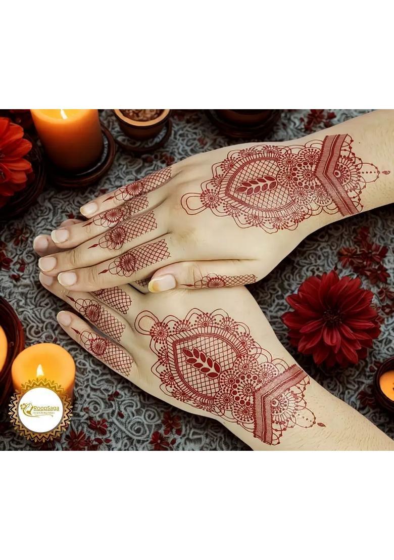 Roopsaga Temporary Henna Tattooo Stickers Mehndi Tattooo For Women 2 Tattoo - Indya