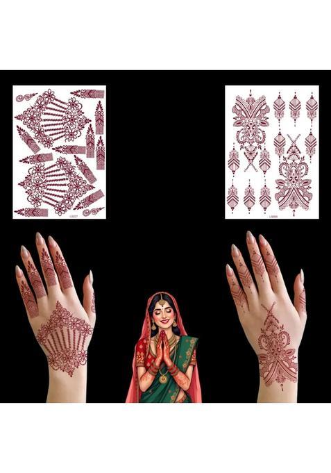 Roopsaga Temporary Henna Tattooo Stickers Mehndi Tattooo For Women 