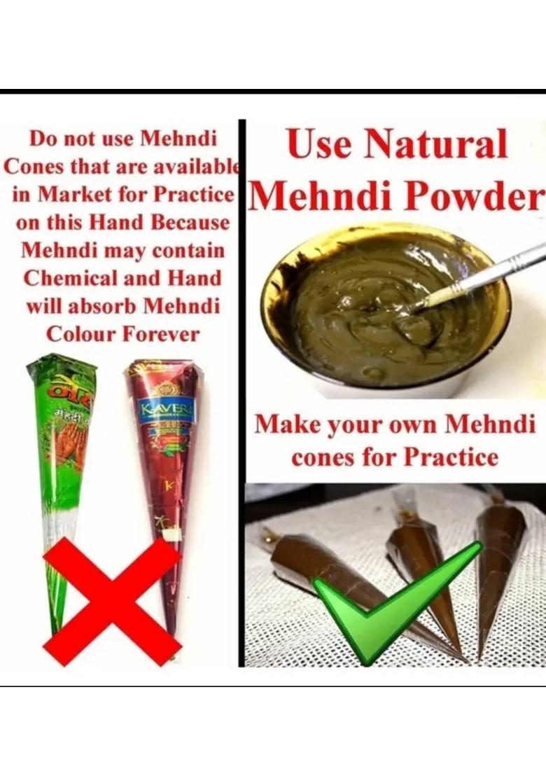 Reusable Mehndi Practice Hands Acrylic Model Set For Henna Artists (Pack Of 2) 50 Gm - Indya