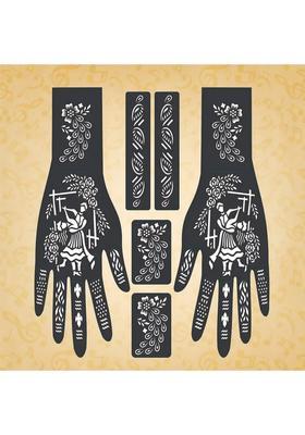Full Hand Mehndi Sticker Design Full Hand Set Henna Tattoo Stencil For Women